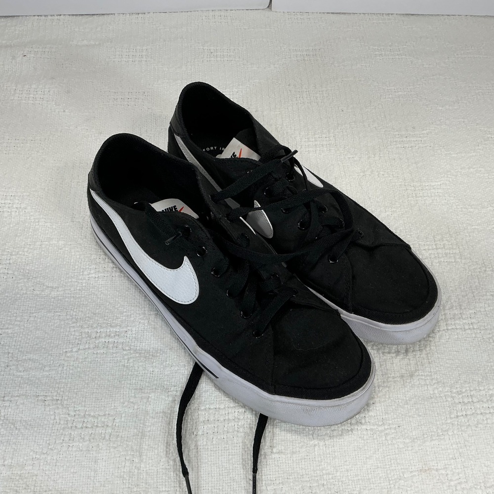 Nike SB Canvas‎ Mens Black White Skate Shoes Sneakers Size 10 CW6539 002 - Picture 2 of 10